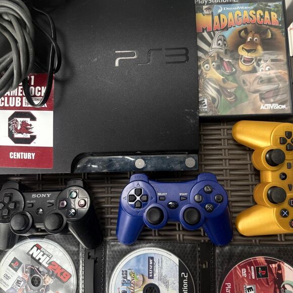 SONY PLAYSTATION 3 Slim August 2010 Bundle PS3 Lot Console + 3 Controllers + 13 - Picture 6 of 11